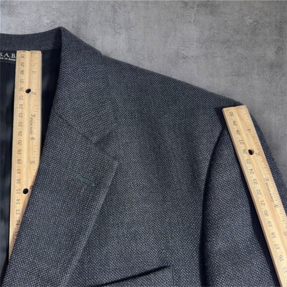 JOS A BANK Travel Men’s 42R Gray Wool Blazer Sport Coat Two‑Button Jacket - Picture 8 of 13
